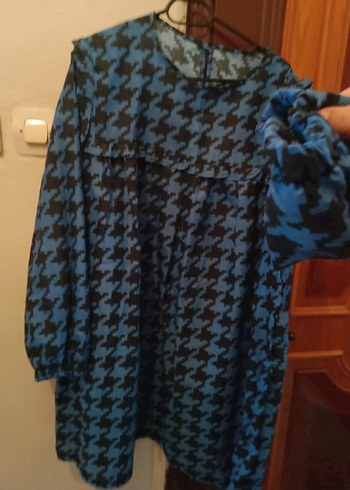 Mavi Piliseli Hamile Tunik