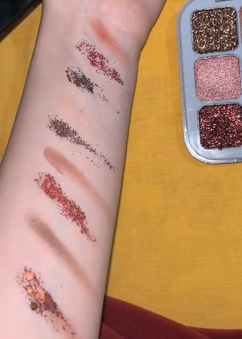 Kahverengi Tonlarda Parlak Far Paleti glitter - Görsel 2