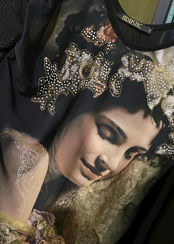 Drapeli Siyah Straplez Mini Bluz - Görsel 5