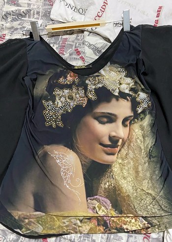 Drapeli Siyah Straplez Mini Bluz - Görsel 2