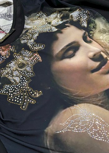 Drapeli Siyah Straplez Mini Bluz - Görsel 4