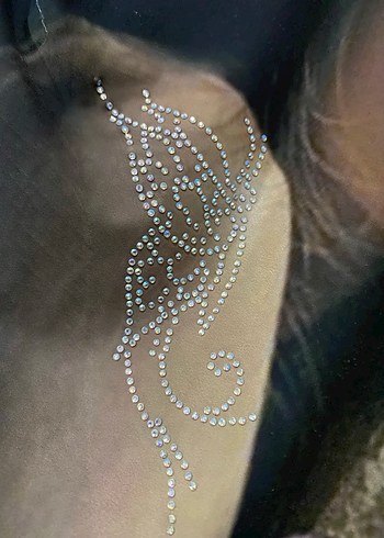 Drapeli Siyah Straplez Mini Bluz - Görsel 8