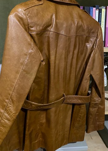 DERİMOD/Kahverengi deri ceket - Görsel 7