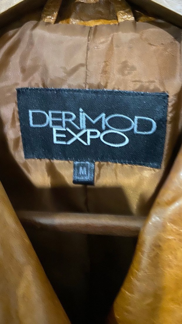 DERİMOD/Kahverengi deri ceket - Görsel 3