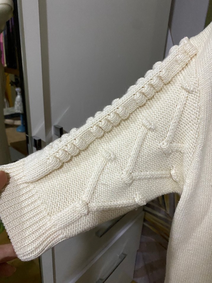 Beyaz Örgü Kadın Hırka - Görsel 4