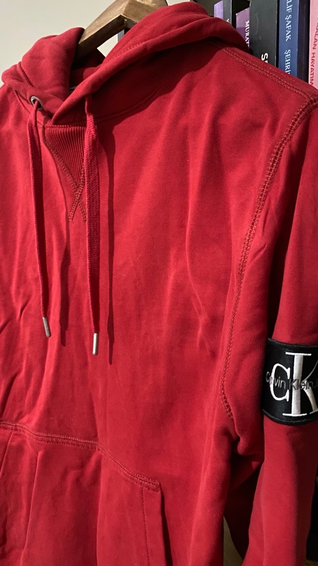 Kırmızı Calvin Klein Jeans Erkek sweatshirt - Görsel 2