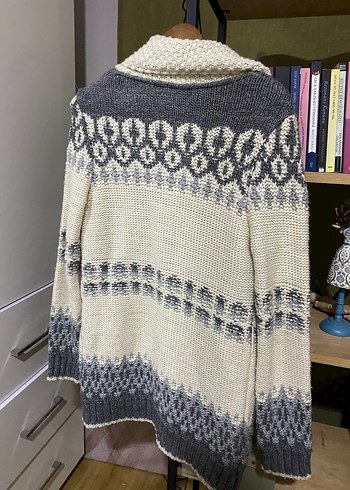 MAVİ JEANS/Gri Bohem Tarz Uzun Kollu Örgü Hırka - Görsel 4