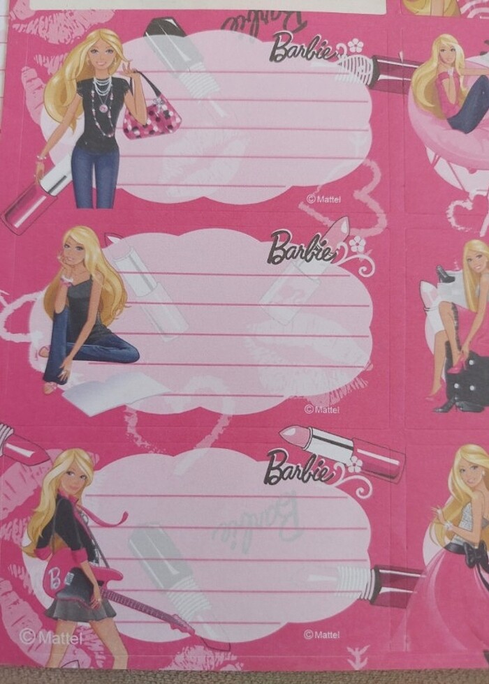 Barbie etiket  - Görsel 2