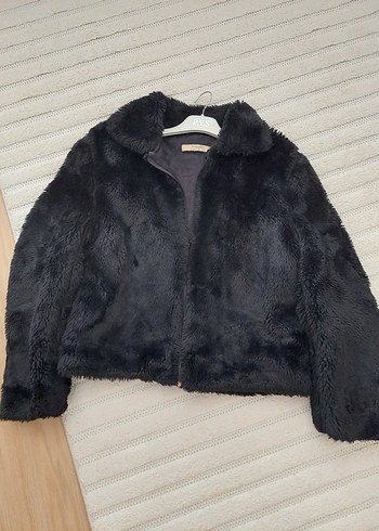 Peluş kürk mont