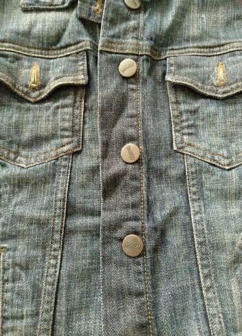 m Beden Mavi jeans kot ceket