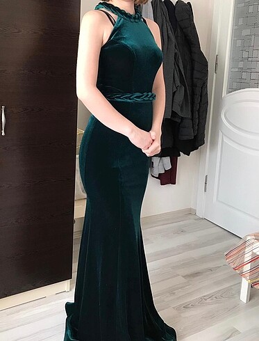 Yeşil abiye balık model