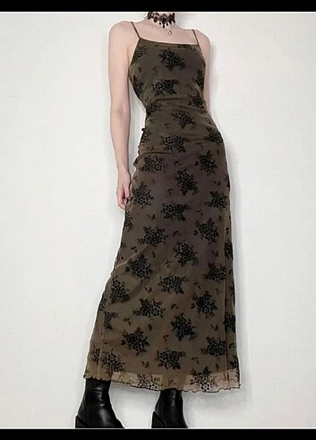 Sheinside Desenli gotik elbise
