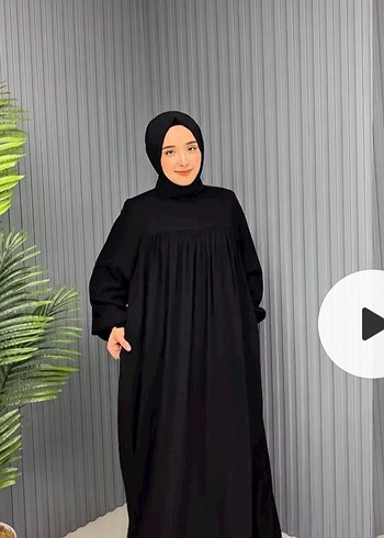 SİYAH ELBİSE FERACE - Görsel 2