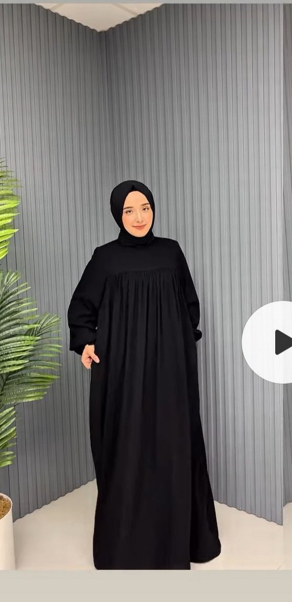 SİYAH ELBİSE FERACE - Görsel 2