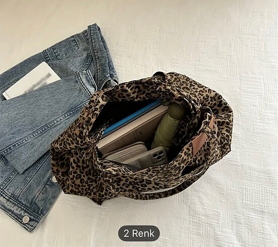  Beden kahverengi Renk Leopar çanta
