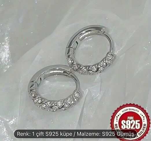 925 ayar gümüş küpe