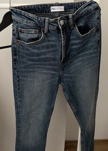 Zara Kadın Mavi Denim Regular Fit Kot Pantolon