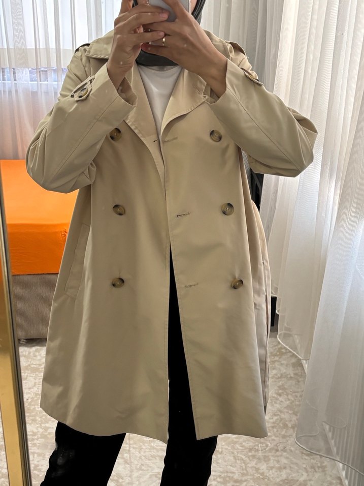 Bej Midi Kadın Trençkot - Görsel 2