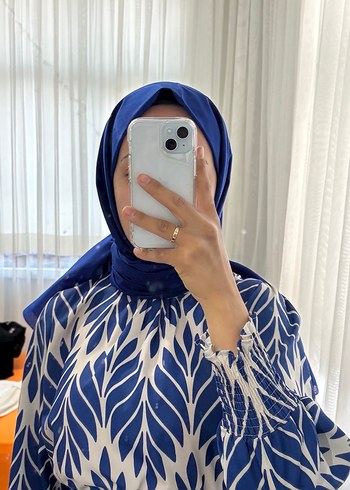 Mavi Pilili Uzun Bohem Elbise - Görsel 9