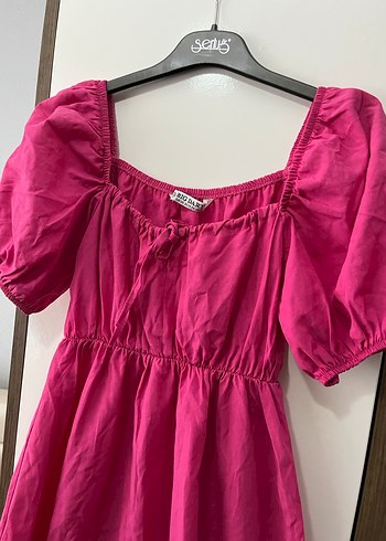 Pembe Midi Bohem Elbise - Görsel 2