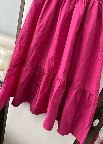 Pembe Midi Bohem Elbise - Görsel 3