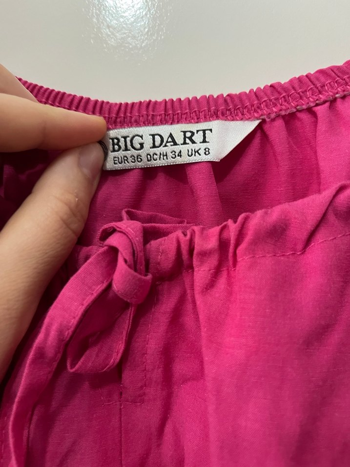 Pembe Midi Bohem Elbise - Görsel 4