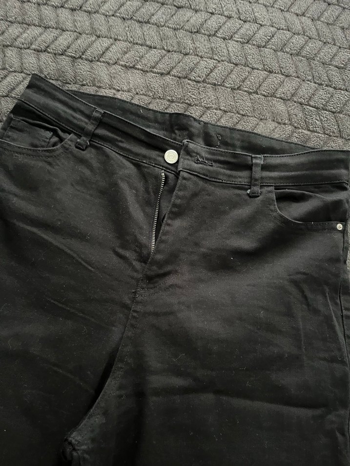 Siyah Kadın Regular Fit Midi Jean standart beden - Görsel 2