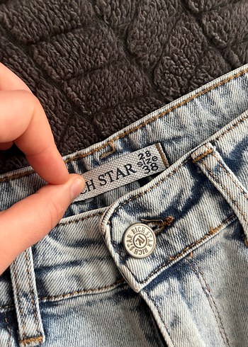 Gri Midi Denim Kadın Kot Etek - Görsel 5