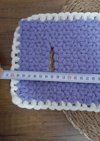 Mor Pastel Renk El Yapımı Banyo lif'i - Görsel 2