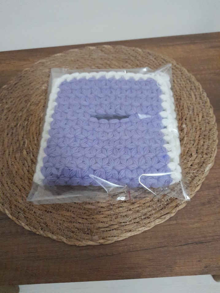 Mor Pastel Renk El Yapımı Banyo lif'i - Görsel 4