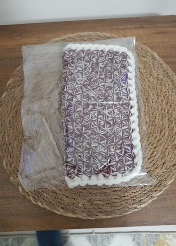 Bordo ve Gri el örgü Banyo lif - Görsel 3