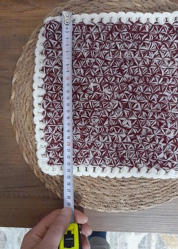 Bordo ve Gri el örgü Banyo lif - Görsel 2