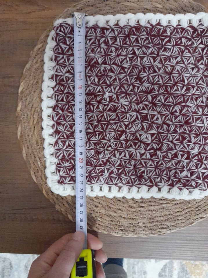 Bordo ve Gri el örgü Banyo lif - Görsel 2