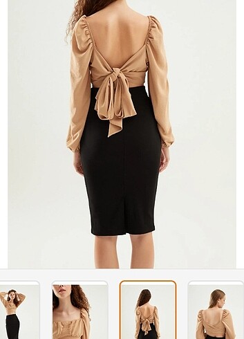 Zara Bağlamalı crop bluz