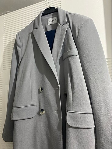 l Beden gri Renk Blazer ceket