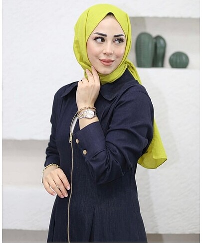 38 Beden Denim elbise