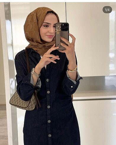 Denim elbise