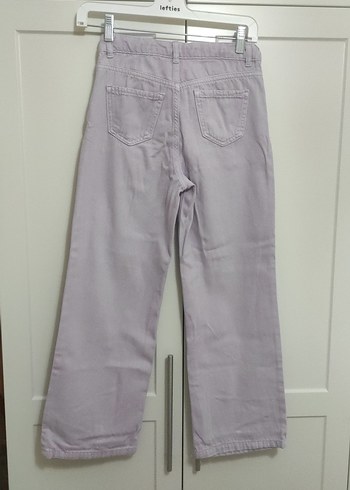 Mor Rahat Kesim Kız Kot Pantolon - Görsel 3