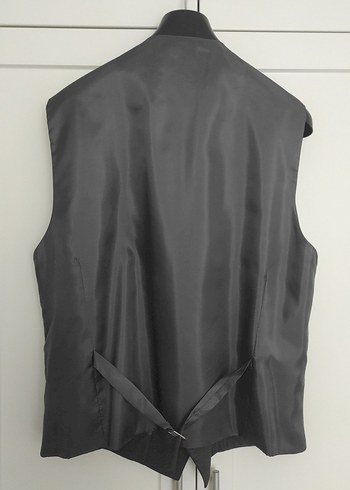 Gri Düğmeli Erkek Yelek - Görsel 3