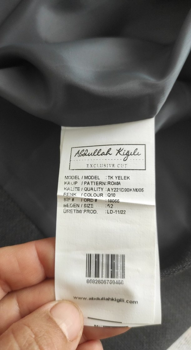 Gri Düğmeli Erkek Yelek - Görsel 4