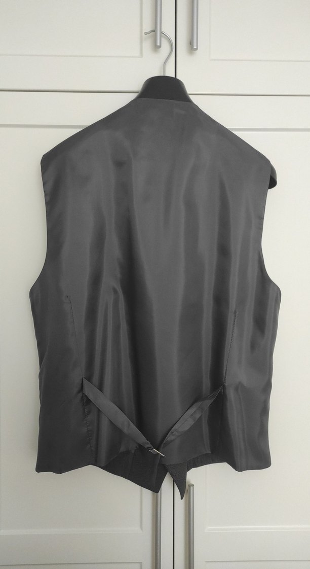 Gri Düğmeli Erkek Yelek - Görsel 3