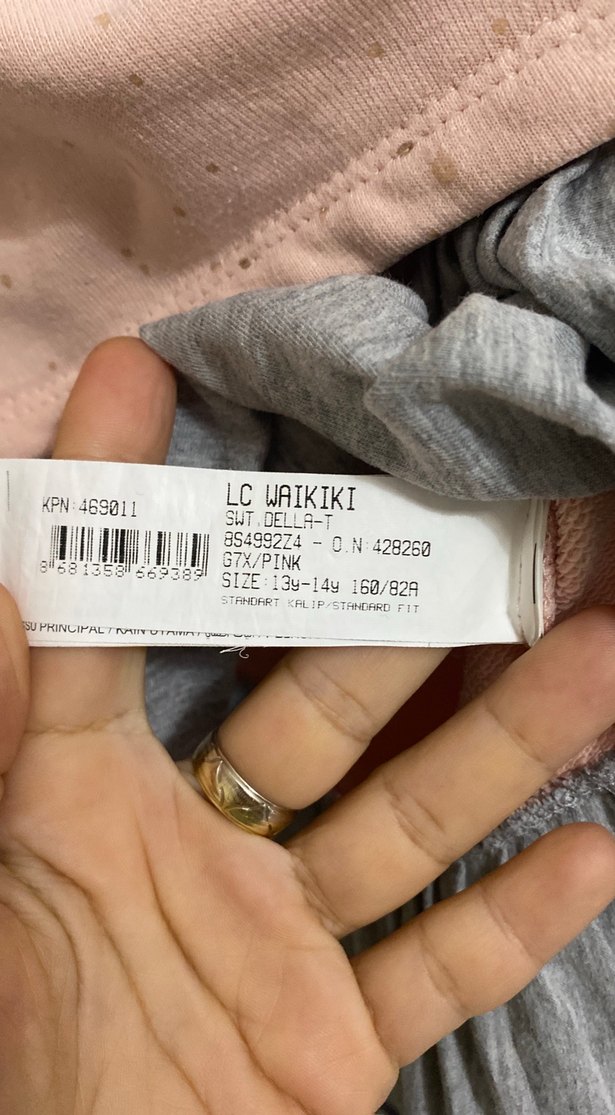 Kız Çocuk Pembe Fırfırlı Sweatshirt - Görsel 4