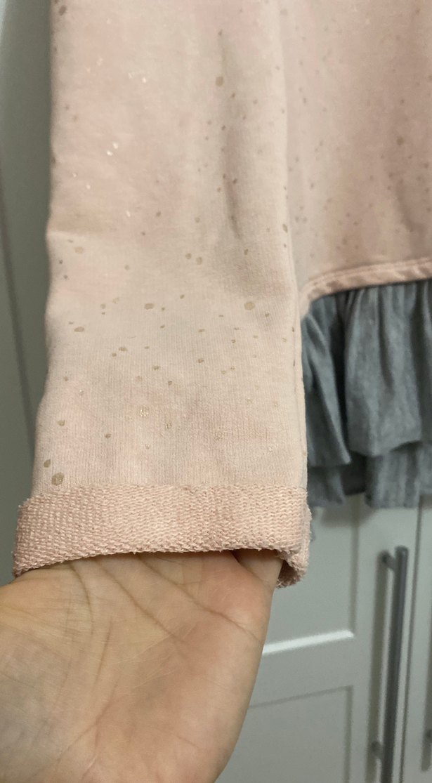 Kız Çocuk Pembe Fırfırlı Sweatshirt - Görsel 5