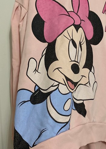 Kız Çocuk Pembe Minnie Mouse Sweatshirt - Görsel 2