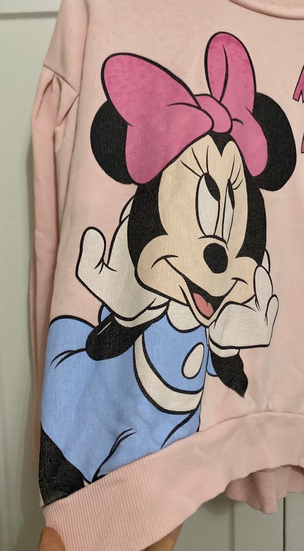 Kız Çocuk Pembe Minnie Mouse Sweatshirt - Görsel 2