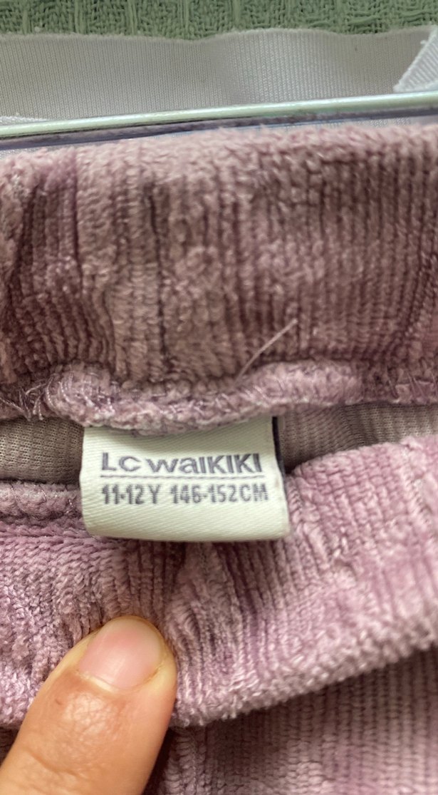 Kız Çocuk Süet lila Tayt - Görsel 4