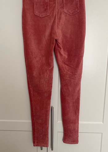 Somon rengi Süet Kız Tayt - Görsel 3