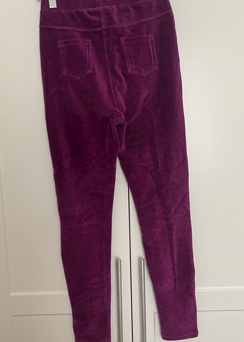 Mor Süet Kız Tayt - Görsel 3