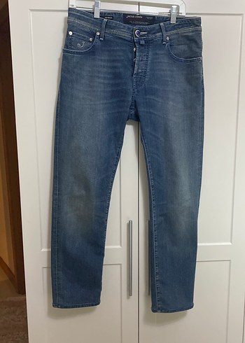 Jacob Cohen Lacivert Baskılı Erkek Kot Pantolon - Görsel 8