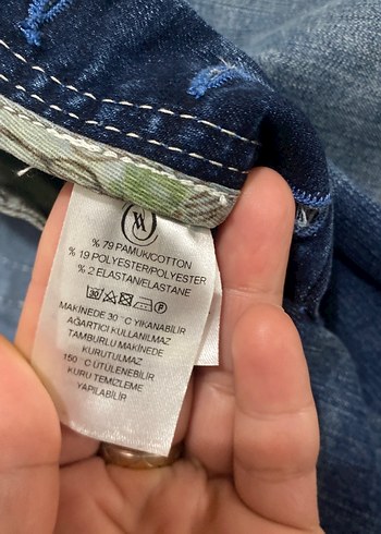 Jacob Cohen Lacivert Baskılı Erkek Kot Pantolon - Görsel 4